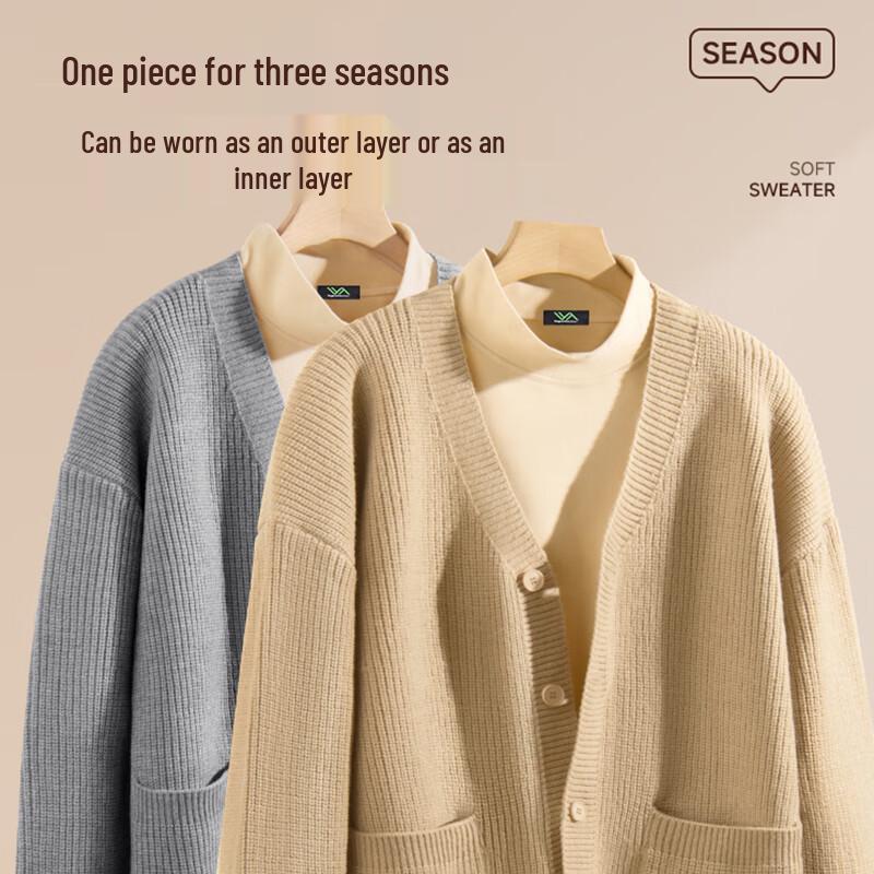 Кардиган унисекс с V-образным вырезом свободного кроя Fingercroxx