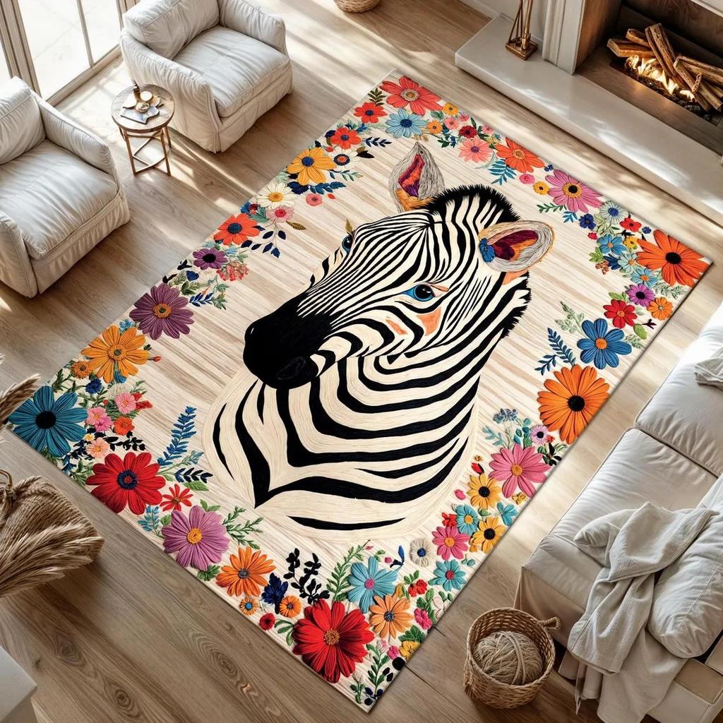 Готический ковер с пчелой, Ковер в стиле академия, Ковер с цветочным животным декором, Ковер бохо, Эстетичный ковер, Современный коврик для пола в гостиной