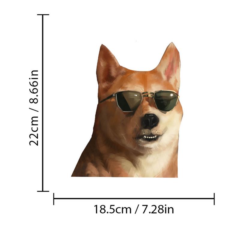 Наклейка с изображением собаки на заднее стекло автомобиля, наклейка на заднее стекло автомобиля, не выцветающая, водонепроницаемая, для ноутбука, двери, бокового окна, грузовиков, наклейки с изображением собаки