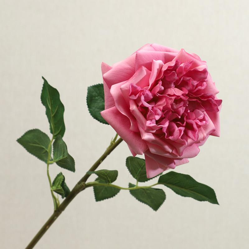 Simulation feel moisturizing Austin rose, home decoration living room ornament fake flower