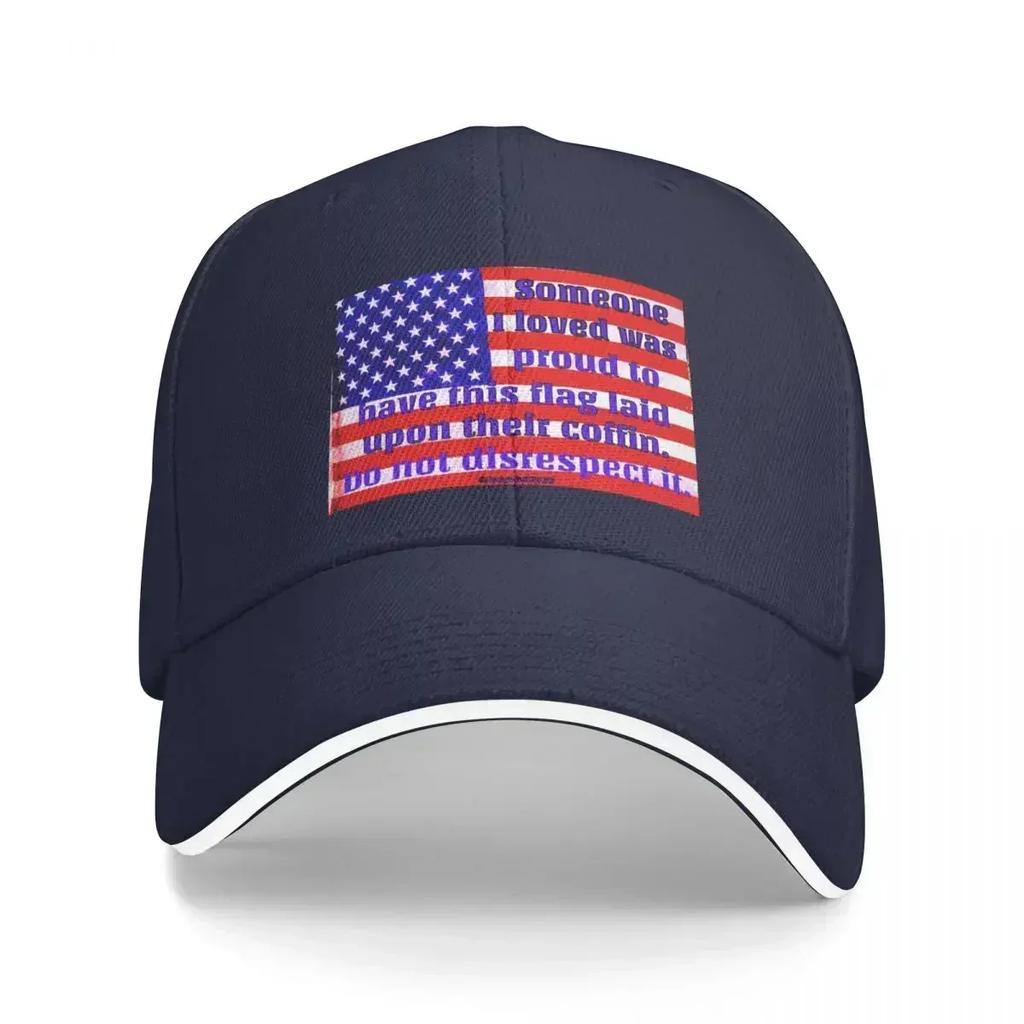 Memorial to Loved One USA Flag Baseball Cap Hat Luxury Brand Golf Wear Cosplay Designer Unisex Womens