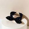 Knotted Polka Dot Headband Non-slip Rabbit Ear Hairband Women's Bow Hair Hoop  Daily Use