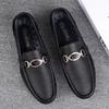 English Style Soft Sole Comfortable Flat Shoes Genuine Leather Casual Shoes for Men's Office Commuting Shoes Men's Loafers