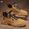 New Men's Leather Autumn High-top Wear-resistant Martin Men's British Casual Exercise Shoes Non-slip