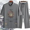 Chinese Style Short-sleeved Hanfu Suit Men's Tang Suit Chinese Style Summer Tai Chi Suit Zen Suit Men's Clothing