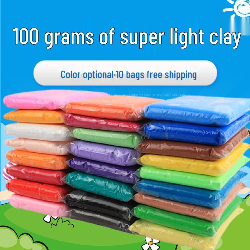 24-Color Super Light Clay 100g DIY Educational Playdough for Kids