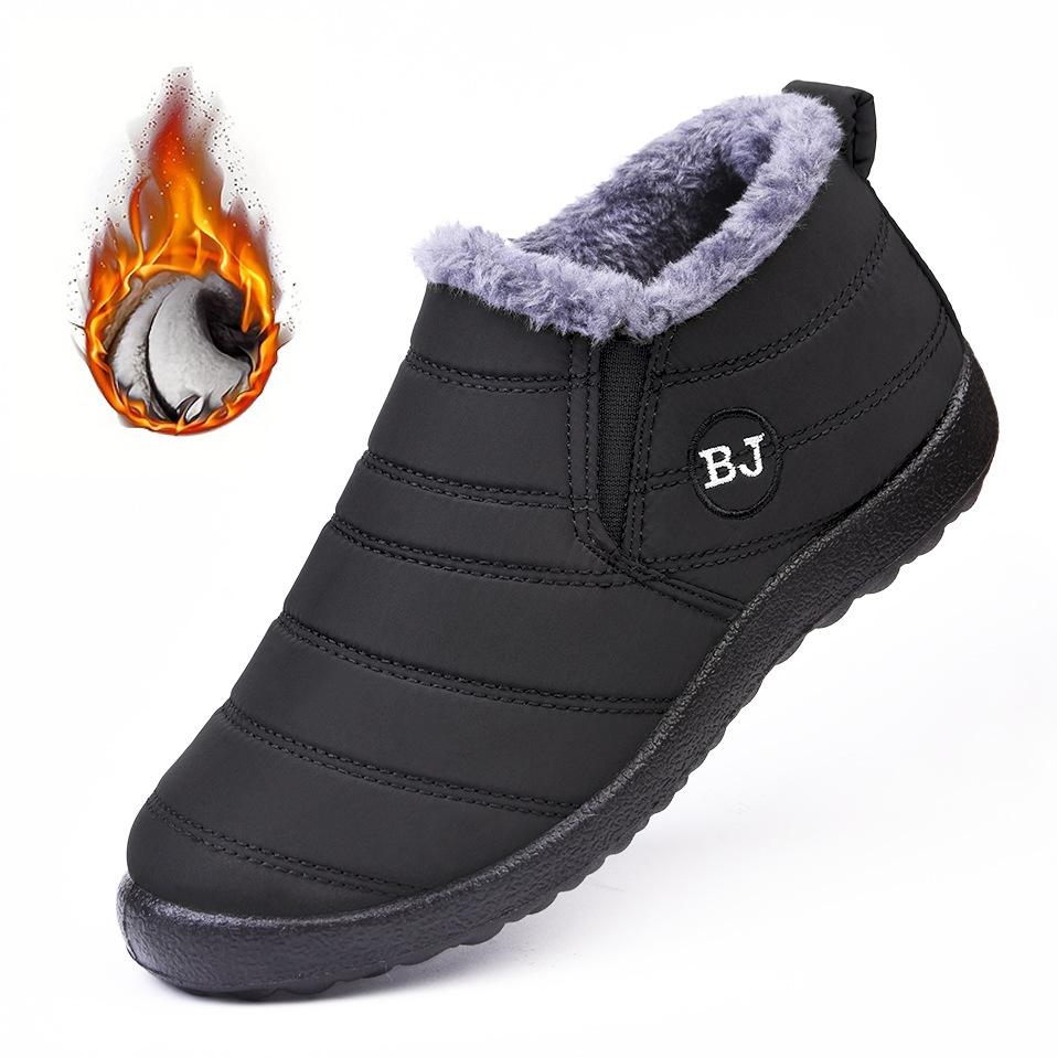 Warm Winter Boots WaterResistant Easy SlipOn Cushioned Sole Fuzzy Minimal Heel Rounded Toe Cozy Lining Insulated Comfy Ideal for Chilly Climates