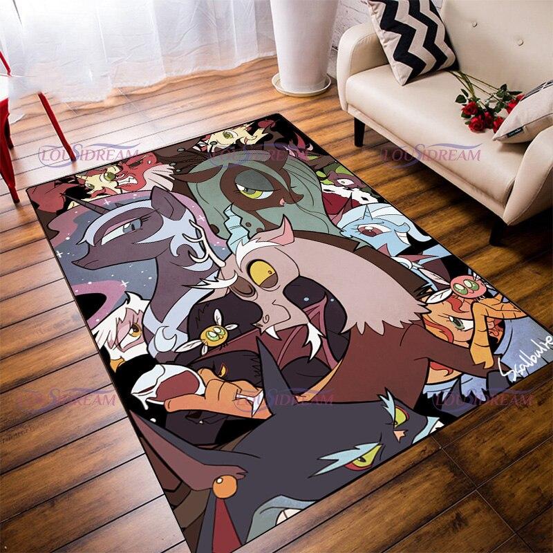 Ковер с героями мультфильмов, детские домашние ковры с единорогом для детской комнаты, мягкие игровые коврики для ползания, волосатый напольный коврик, декор для гостиной, спальни, ковер