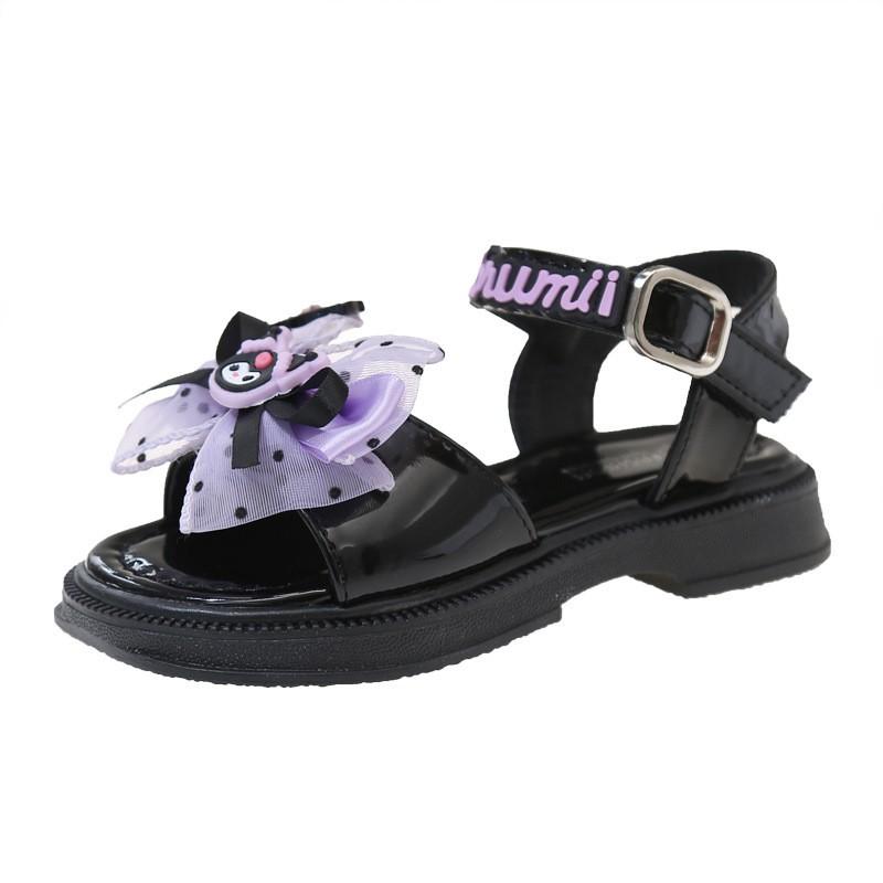 Girls Soft Sole Sandals With Bow Detail Rubber Princess Style Toddler To Teen