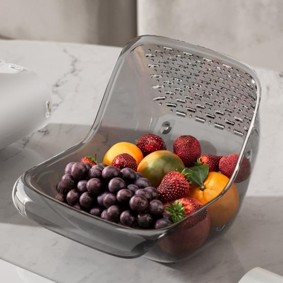 Сливной дуршлаг Портативный дуршлаг для фруктов Большой вместимости Пищевой Без BPA Сливной дуршлаг для раковины Сито Миска для мытья овощей