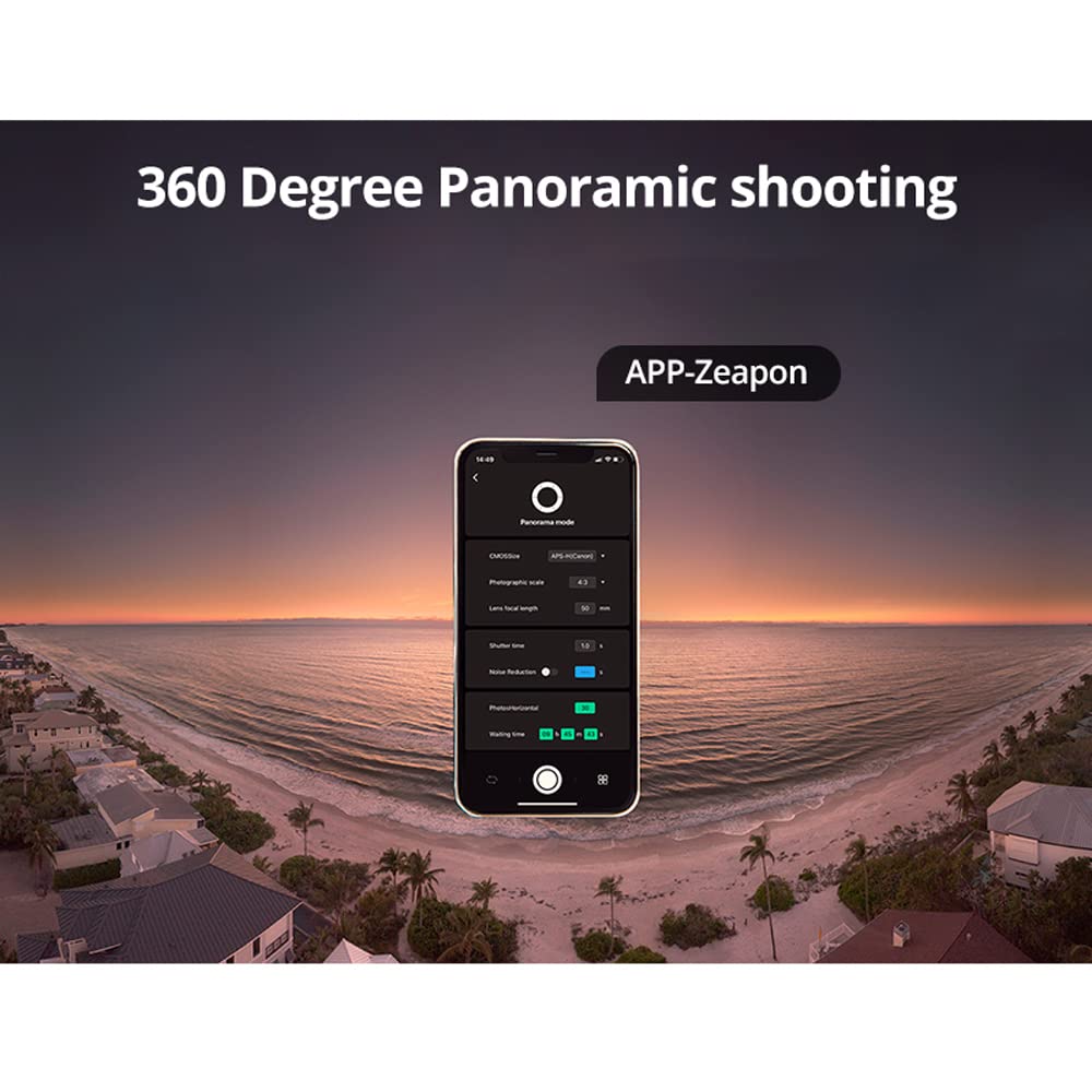 Электрическая панорамная головка ZEAPON PT с горизонтальной нагрузкой до 50 кг, одноосная двухосная связь, фиксированная точка, панорамная панорамная наклонная головка на 360 градусов для камеры