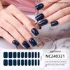 New Solid Color Simple Semi-cured Nail Stickers 20 Finger Gel Nail Stickers