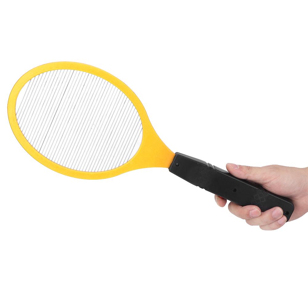 Cordless Battery Power Electric Fly Mosquito Swatter Bug Zapper Racket Insects Killer (yellow)