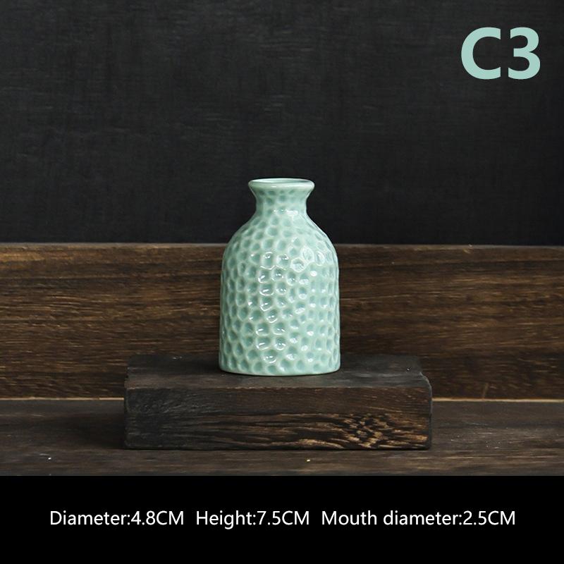 Мини-керамическая ваза для цветов, вазы для гидропоники в стиле скандинавского стиля, креативный декор комнаты, цветочные горшки для бутылок, настольные украшения, красочная ваза