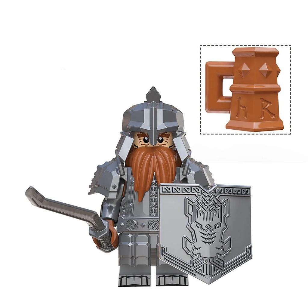 Dwarf Warrior Warrior Assembly Puzzle Building Blocks Minifigure Toys