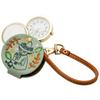 Fieldwork Women's Analog Pocket Watch with 1.5x Magnifying Glass and Strap, Moomin Embroidered Hang Watch, Snufkin Design, Green, MOM015-3