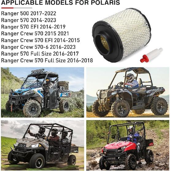 7082037 Air Filter For Polaris Ranger 570 500 570 SP 570 EFI 570 Crew ACE 325 500 570 Full Size Midsize Side By Side 2014 2015 2016 2017 2018
