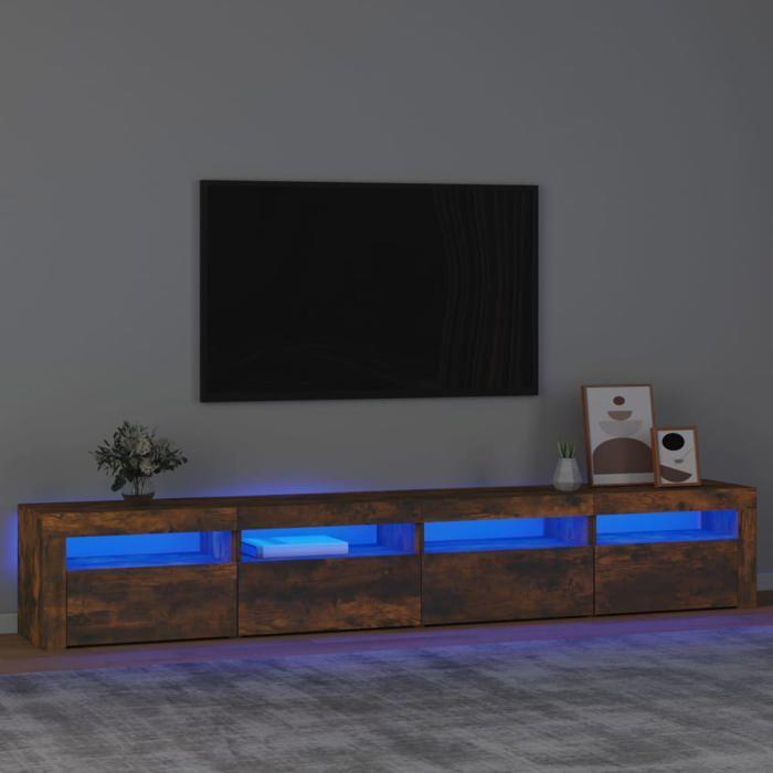 VidaXL TV Stand with LED Lights Entertainment Center Storage Media Unit Living Room Furniture Home 3152767