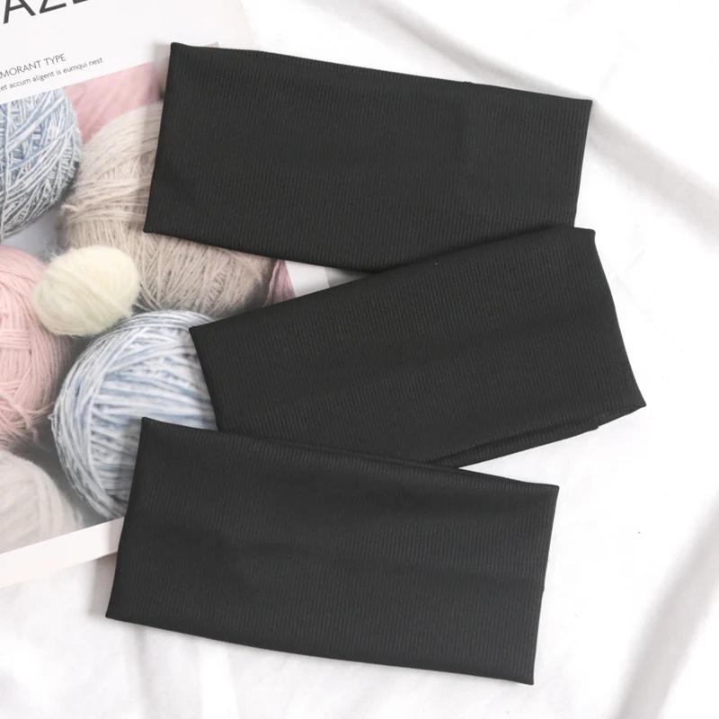 3 шт. Простые эластичные фитнес-йога повязки для волос для женщин мужчин однотонные беговые повязки для волос эластичные повязки для макияжа аксессуары