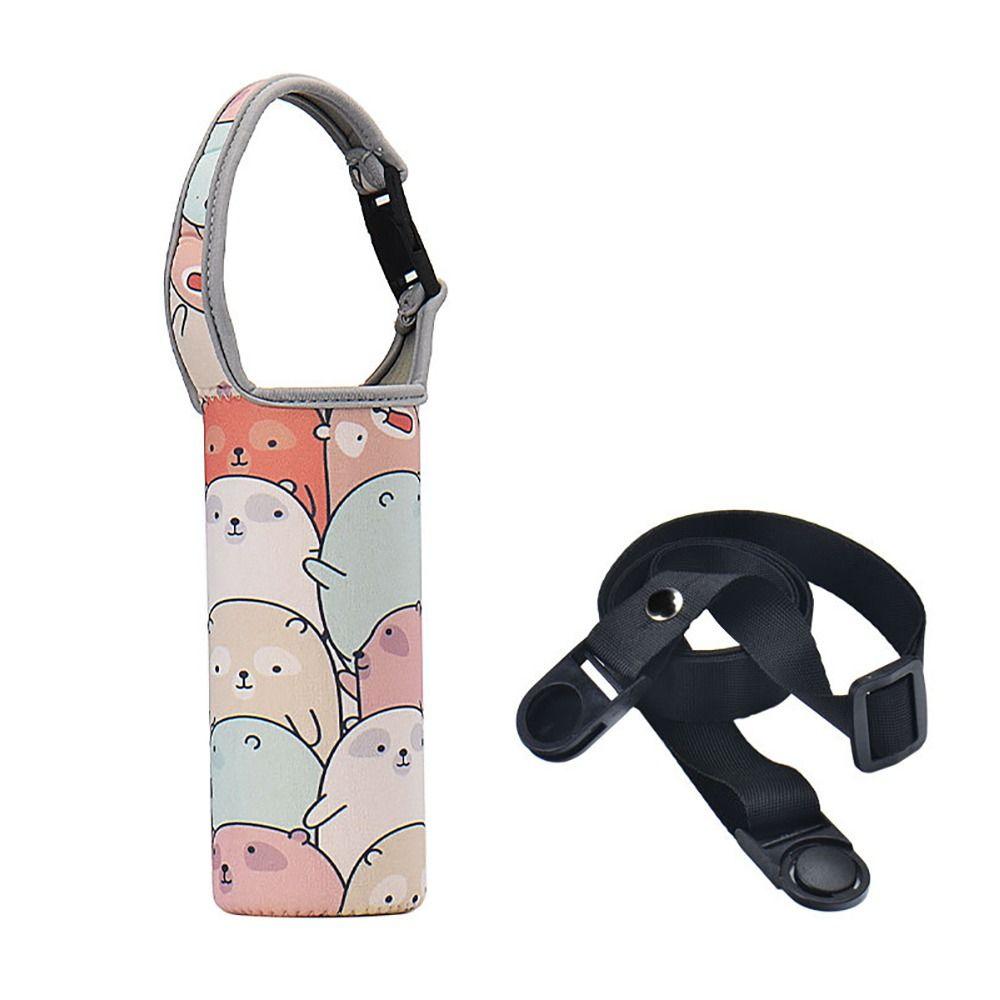With Straps Vacuum Cup Sleeve Portable Water Bottle Case Water Bottle Cover Outdoor Sport