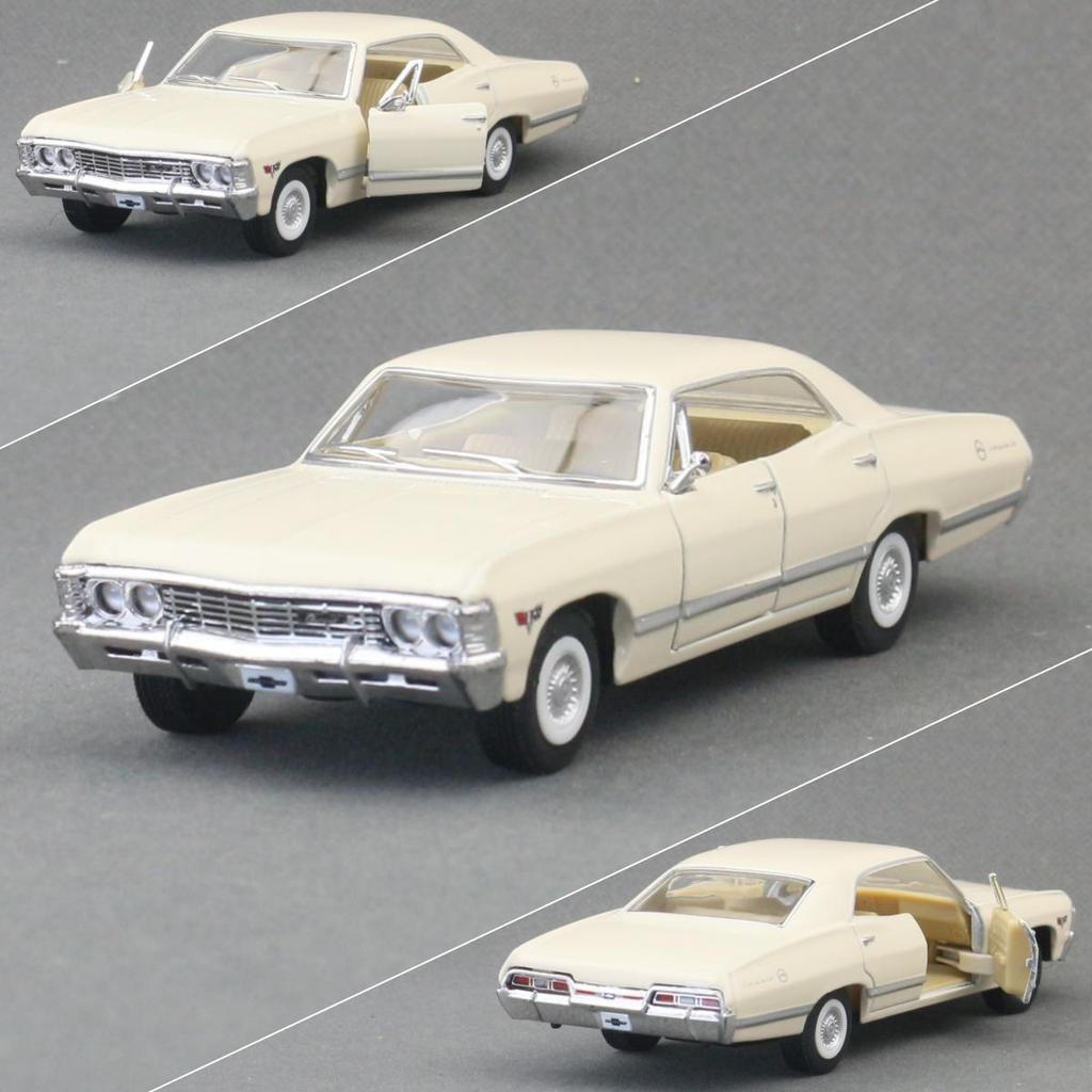 KiNSMART Модель игрушечного автомобиля 1/43 Chevrolet Impala 1967 Классическая литая миниатюра Машинка с инерционным механизмом Коллекция Подарок для ребенка Мальчика
