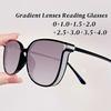 Trendy Gradient Color Reading Glasses for Women Men Luxury Shining Frame Far Sight Glasses Unisex Square Presbyopia 0 To +4.0