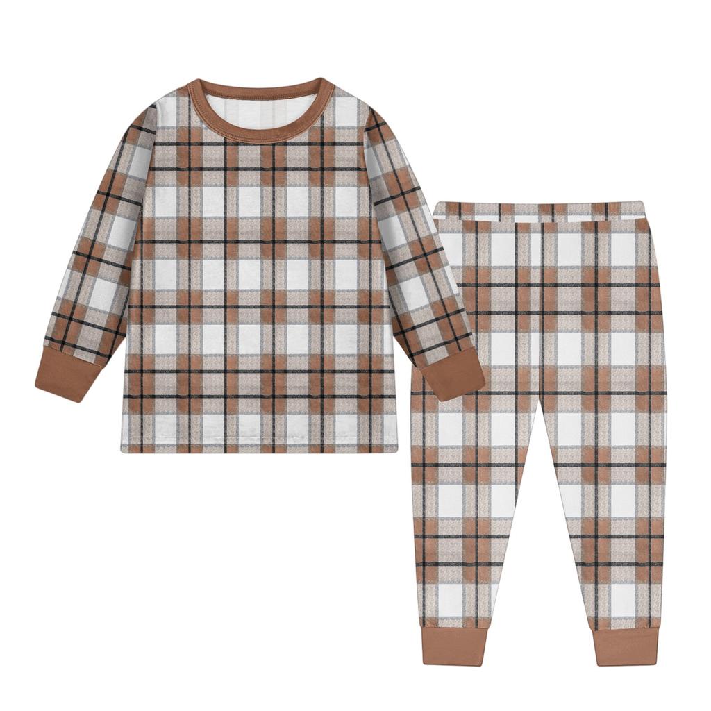 Детский модный костюм юбка топ с круглым вырезом и длинными рукавами брюки