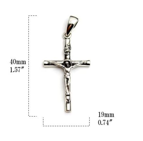 Christian Cross Silver 925 Pendant Pendant Top for Women and Men