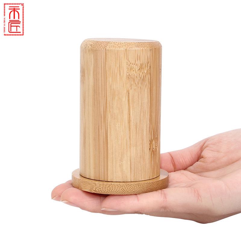 Engraved Bamboo Toothpick & Cotton Swab Holder for Home, Hotel, or Restaurant.