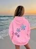 Cute Hoodie Colorful Sea Turtle Kids Girls Children's Sweatshirt Cute Graphic Hoody Boys Autumn Winter Casual Hoodies