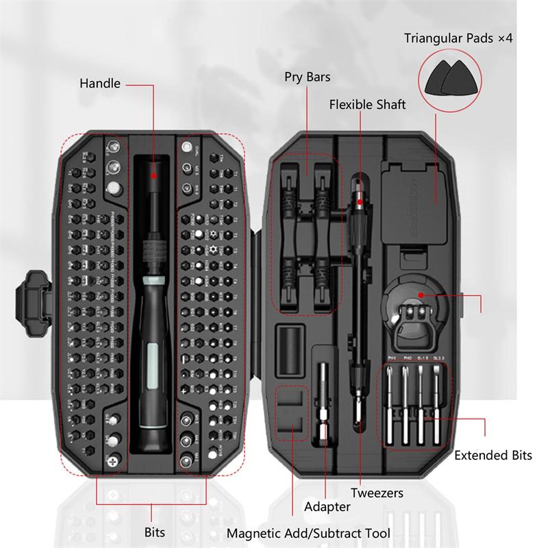 152 In 1 Magnetic Mini Precision Electric Screwdriver Set Laptop Tool Kit Professional Computer Screwdriver Repair Screwdriver