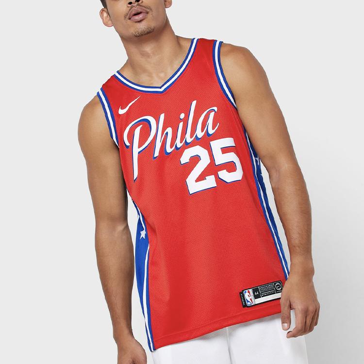 Nike Баскетбольная майка NBA Philadelphia 76ers с изображением Simmons Men Tops красная AT9812-658