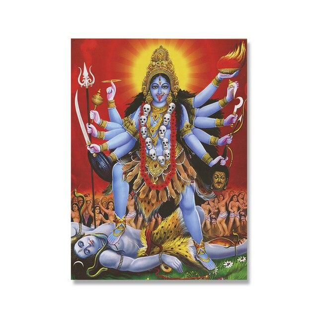Плакат «Шива Парвати» Индийское религиозное искусство Картина на холсте Вишну, напечатанная на стене, декор для гостиной, картина в раме