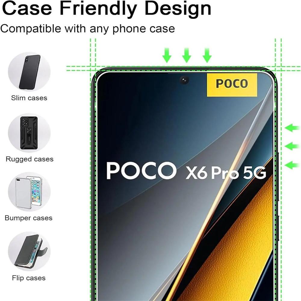4 шт. Закаленное стекло для POCO X8 X6 X7 X5 X4 X3 F9 F7 F6 F5 Pro Защитные стекла для POCO M8 M7 M6 M5 M3 Pro 5G Защитное стекло2