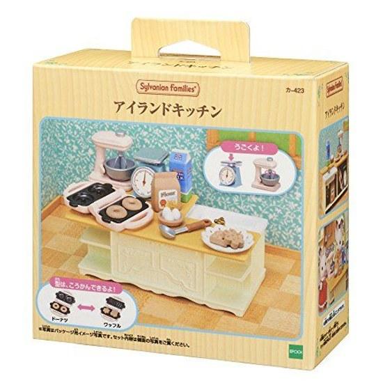 Sylvanian Families Furniture Island Kitchen C-423 ST Mark Certification Ages 3 up Toy Dollhouse EPOCH
