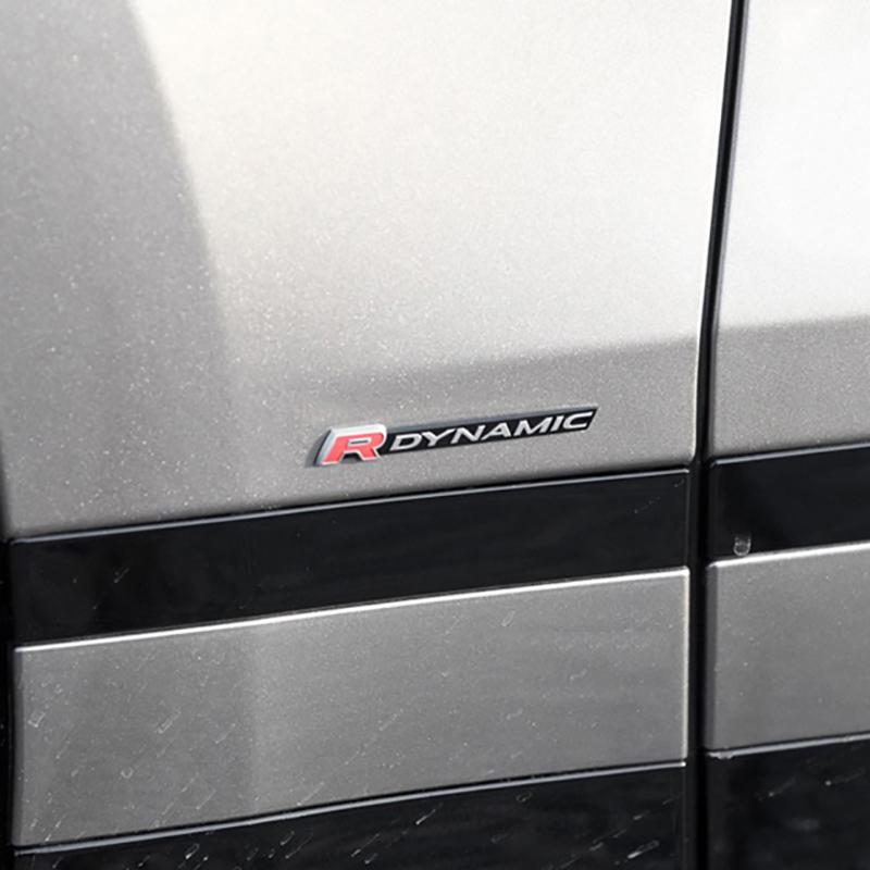 Металлический логотип R DYNAMIC для автомобиля, эмблема, наклейка для бокового крыла, багажника, для VELAR Sport Discovery Evoque HSE Defender