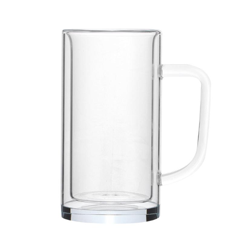 BORREYСтеклянная чашка с двойными стенками, термостойкая кружка для здорового напитка, кружка для кофе, молока, фруктового сока, чая, прозрачная офисная посуда для напитков, бутылка