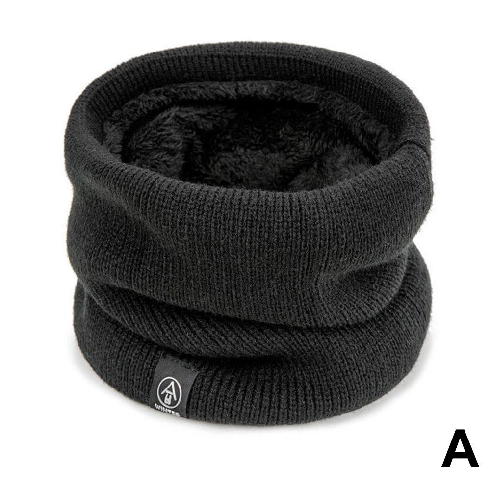 Зимний плюшевый вязаный шарф для женщин и мужчин, флисовый шарф-кольцо, бандана, грелка для шеи, бафф, толстая кашемировая повязка на голову, лыжная маска
