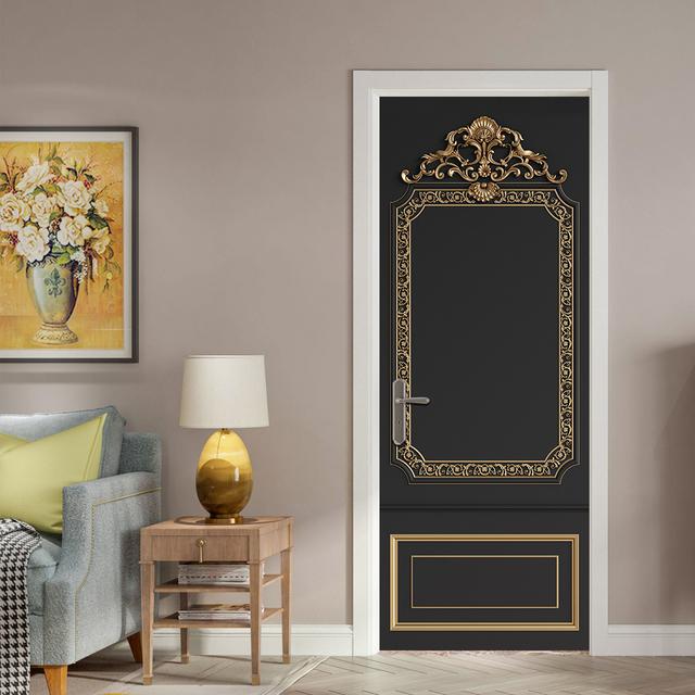 29 стилей DIY дверь художественная роспись наклейка гостиная коридор вход раздвижные двери декоративная живопись пилинг и; Наклеить обои из ПВХ