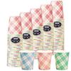 Nippon Dixie Paper Cups, 205ml, Checkered Pattern, 3-Color Assortment, 30-Count X 5, Made In Japan, Daily Check Cups, KHN307DC