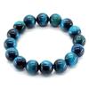 Light Blue Tiger Eye 14mm Bracelet Natural Stone Power Stone Luck with Work Good Luck [Sekki] Men's Money, Luck, [b577_1_17]
