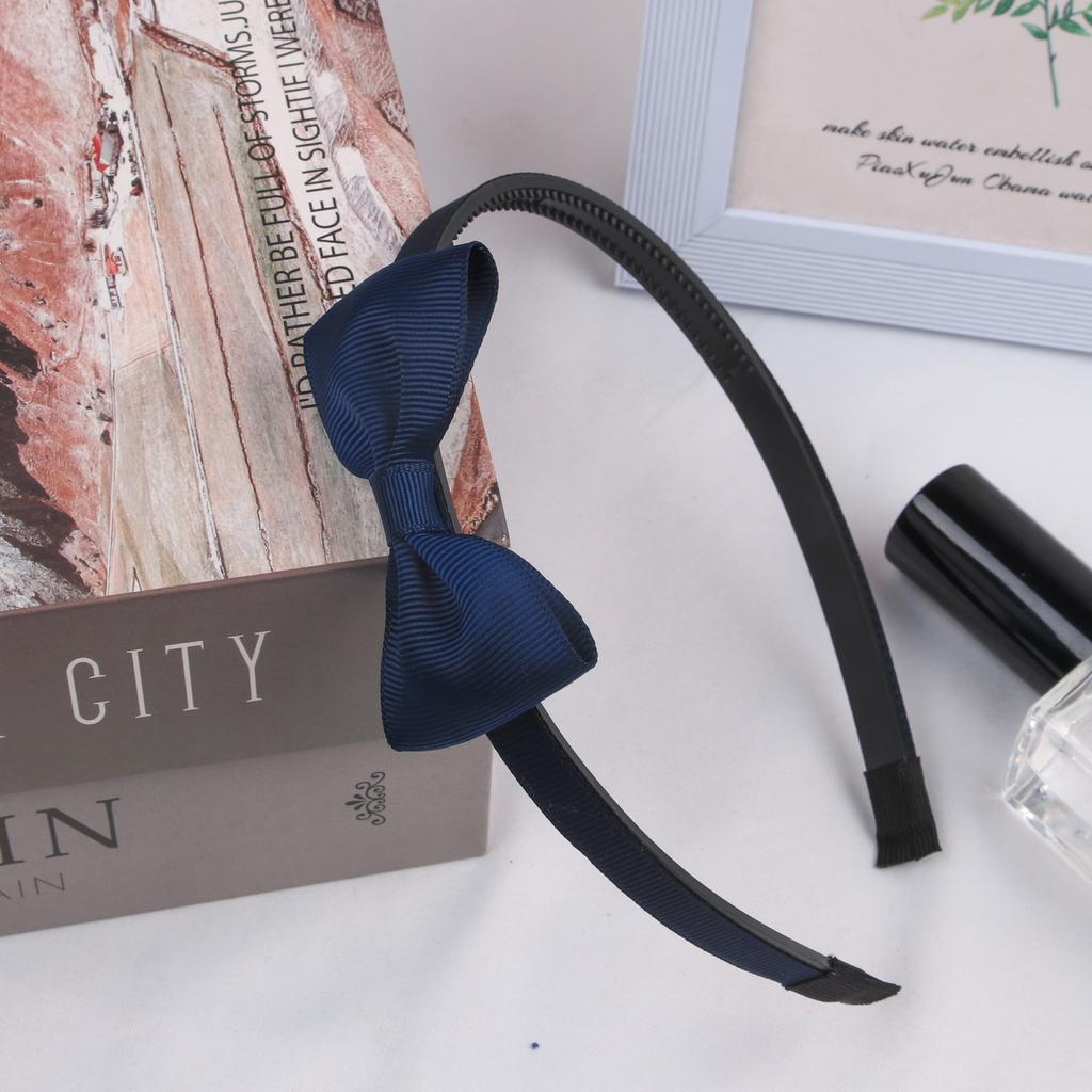 1PC Grosgrain Ribbon Hair Bows Headbands Girls Plastic Hairbands 3inch Bows Headband Children Kids Fashion Hair Aceessories