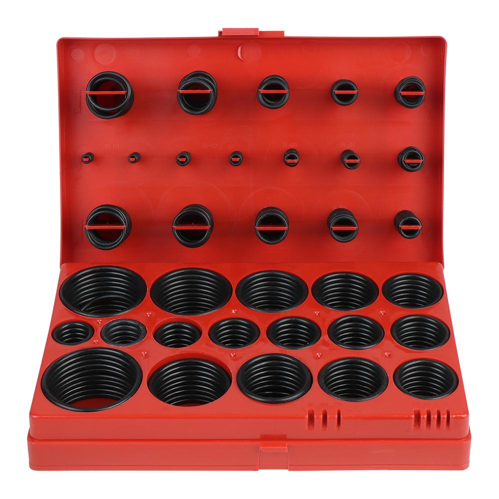 Для автомобильного гаража водопроводный трубопровод уплотнительное кольцо O-образной формы с пластиковой коробкой 419 шт. Ассорти резиновых колец O-образной формы