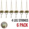 6x Macrame Plant Hanger Vintage Rope Basket Outdoor Pot Holder Flower Lot