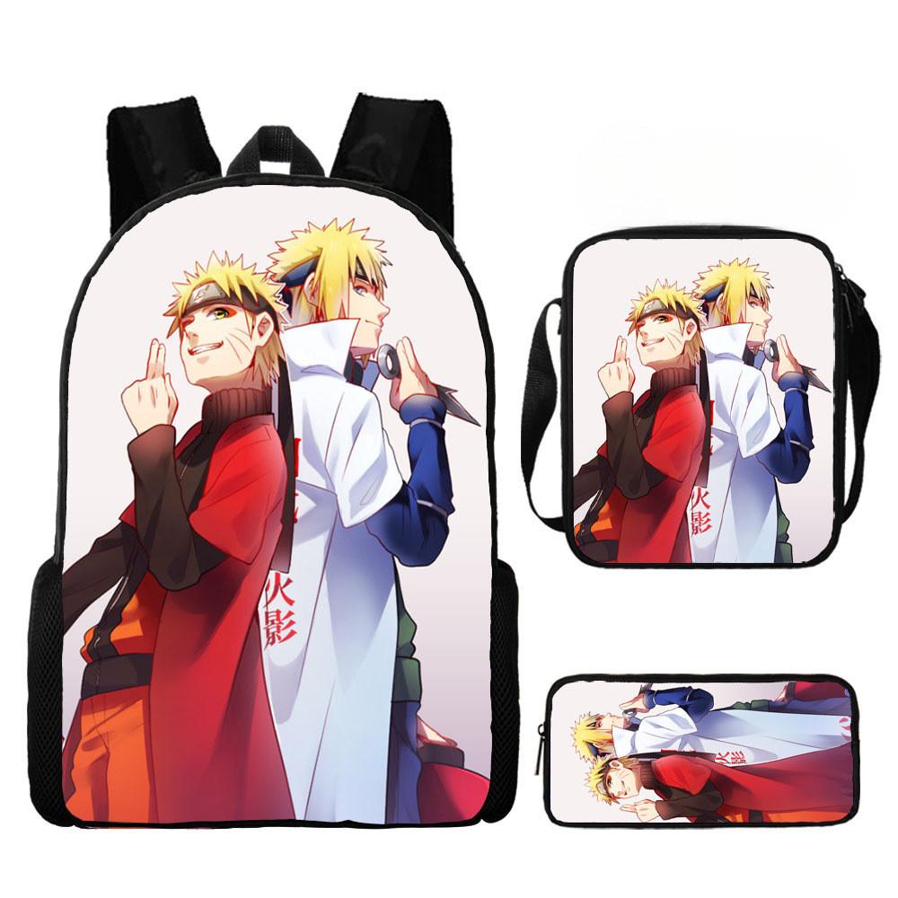 Детский рюкзак Наруто из легкого прочного материала для школы и путешествий