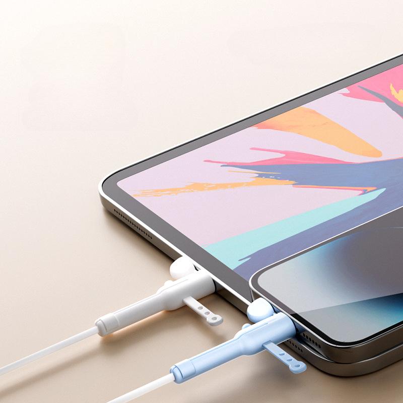 Мягкий силиконовый чехол для сматывания кабеля зарядного устройства USB Type C, защитный чехол от поломки для Xiaomi Huawei OPPO VIVO, чехол для линии передачи данных