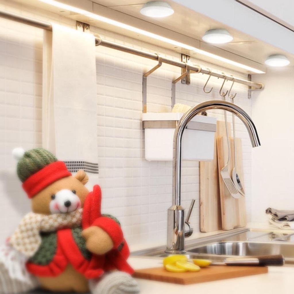 3PCS 3W COB Night Light Lamp with Remote Control For Bedroom Hallways Closet Under Cabinet Door Entryway