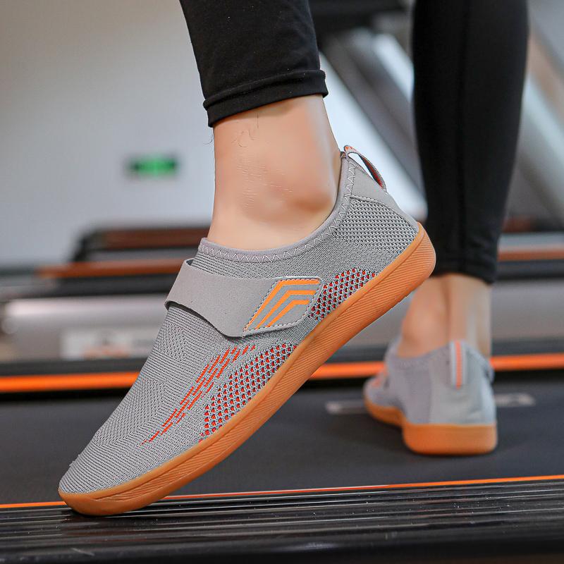 Удобная обувь для ходьбы с широким носком, вязаная, легкая, повседневная, спортивная обувь, мужская, женская, балетки, эластичные, нескользящие, тренировочные кроссовки