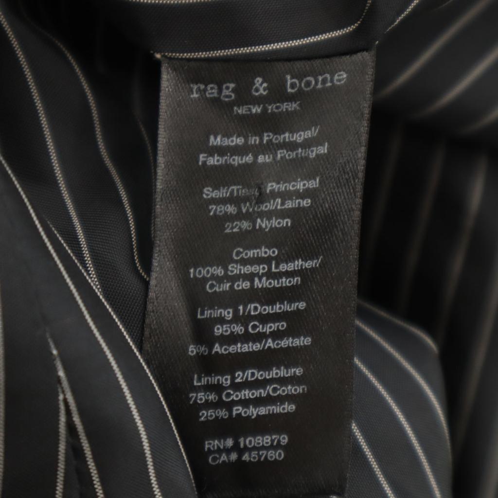 Rag&bone NEW YORK Сделано в Португалии пальто из смесовой шерсти S черный Женский Б/У