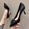 Fairy Style Pointed Toe Stiletto Heels Women's Autumn New High Heels Single Shoes Professional Work Single Shoes